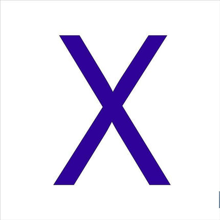 X Letra en glasspack