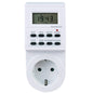 Silver electronic digital programmer - weekly - 3600w - 250v - 16a - 50hz - ip 20 - adjustable multifunction