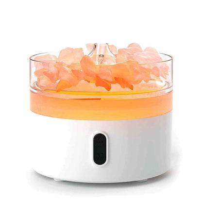 Himalayan Salt Aroma Diffuser - Night Light - USB-C - Flame Effect (Salt Included) 