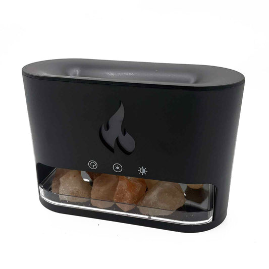 Blaze Aroma Diffuser - Himalayan Salt Chamber - USB-C - Flame Effect (Salt Included) 