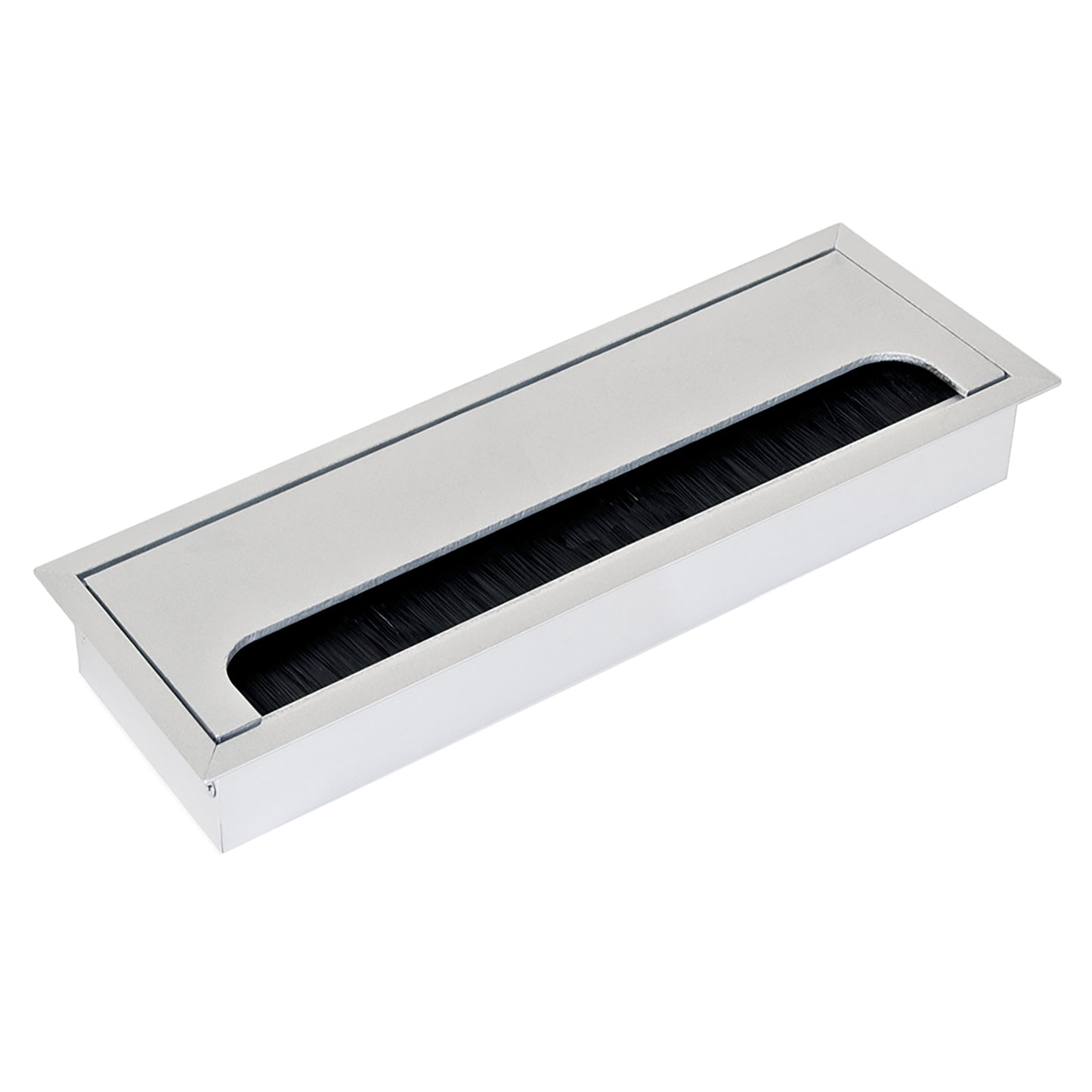 Quadrum table grommet, rectangular, 159, Matt anodized, Aluminum. 