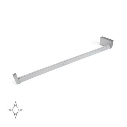 Castor LED closet rail with light, removable battery and motion sensor, painted mocha/anodized