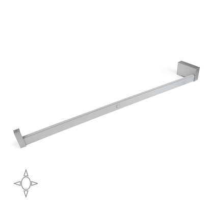 Castor LED closet rail with light, removable battery and motion sensor, painted mocha/anodized