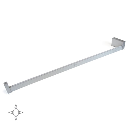 Castor LED closet rail with light, removable battery and motion sensor, painted mocha/anodized