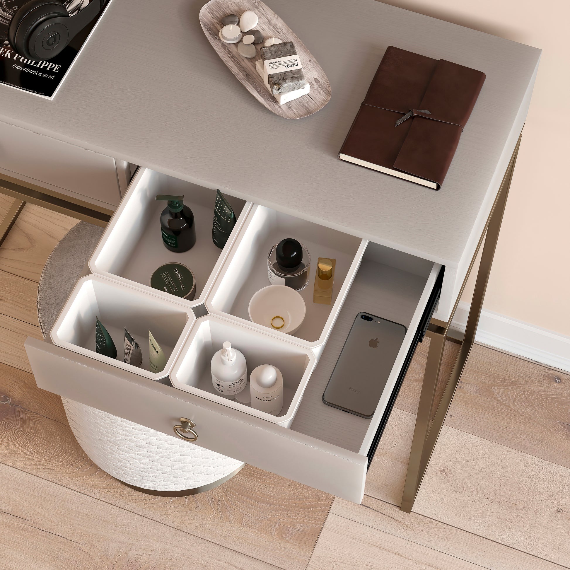 Cubos organizadores para cajón de baño Tidy