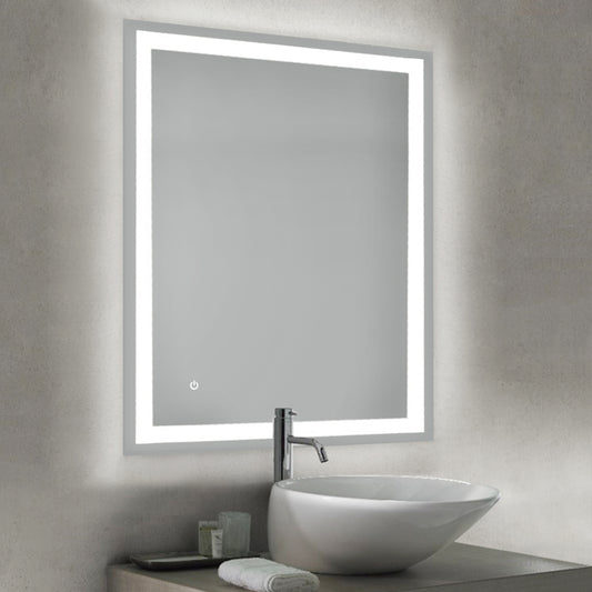 Espejo de baño Heracles con iluminación LED frontal y decorativa (AC 230V 50Hz)