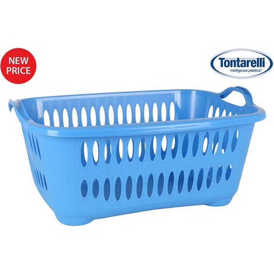 COVER LINE BLUE LAUNDRY BASKET WITH HANDLES 45L