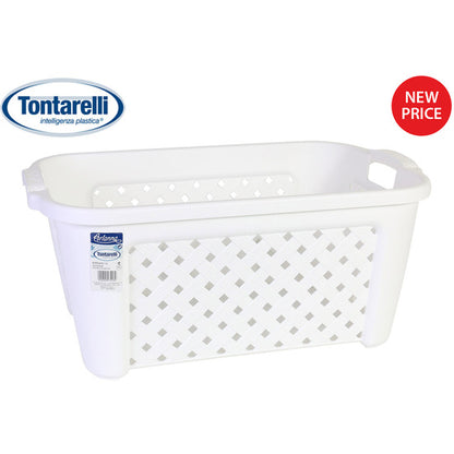 RECTANGULAR LAUNDRY BASKET 35 L ARIANNA WHITE