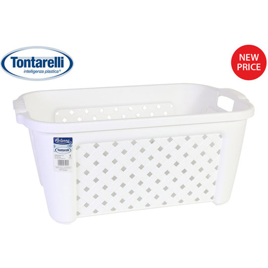 RECTANGULAR LAUNDRY BASKET 35 L ARIANNA WHITE