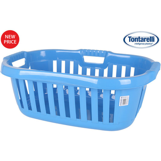 ERGONOMIC CLOTHES BASKET 50L HIPSTER BLUE