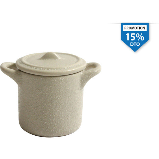 MINI BEIGE POT 5.5X8.5X5.5CM STON