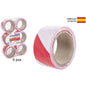 RED/WHITE MARKING TAPE 50X100 6 UNITS