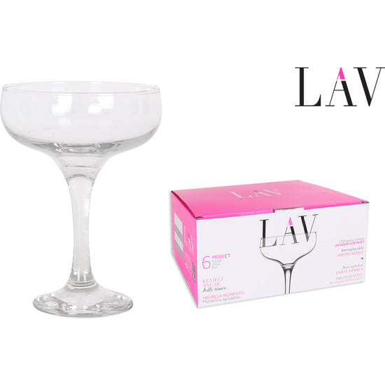 SET 6 COPAS CHAMPAGNE 235CC MISKET