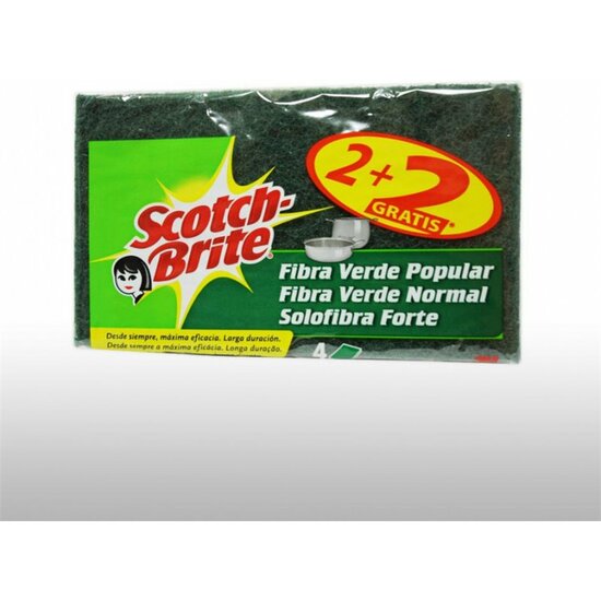 SCOTCH BRITE 2+2 SMALL GREEN SCOURING PAD