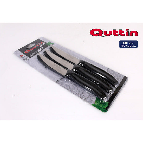 SET 6 PCS EDGED STEAK KNIVES 11CM BASIC