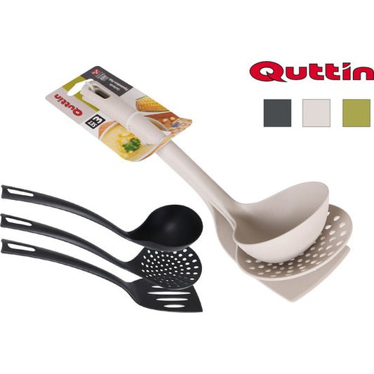 SET OF 3 NYLON QUTTIN UTENSILS IN ASSORTED COLORS