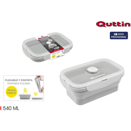 QUTTIN RECTANGULAR SILICONE LUNCH BOX 540ML