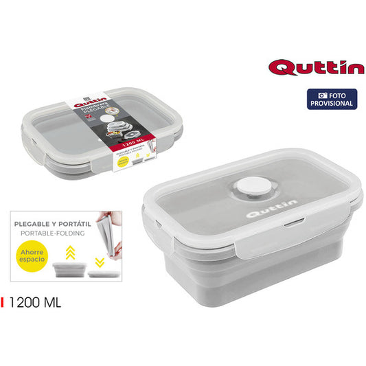 QUTTIN RECTANGULAR SILICONE LUNCH BOX 1200ML