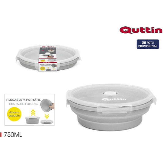 QUTTIN ROUND SILICONE LUNCH BOX 750ML