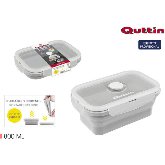 QUTTIN RECTANGULAR SILICONE LUNCH BOX 800ML