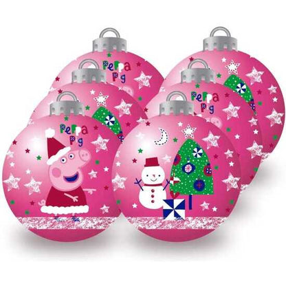 22 sets BOLAS NAVIDAD 8CM PACK 6 PEPPA PIG "COSY CORNER"