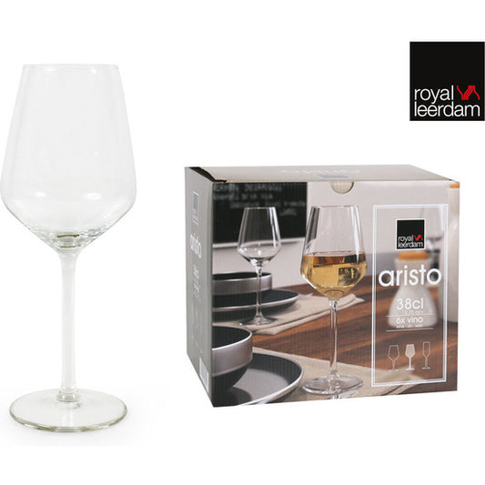 SET OF 6 WINE GLASSES 38CL ARISTO