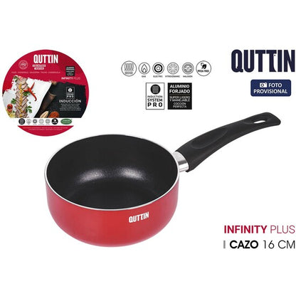 SAUCEPAN 16X75CM RED SOFT.T INFIN.PLU QUTTIN