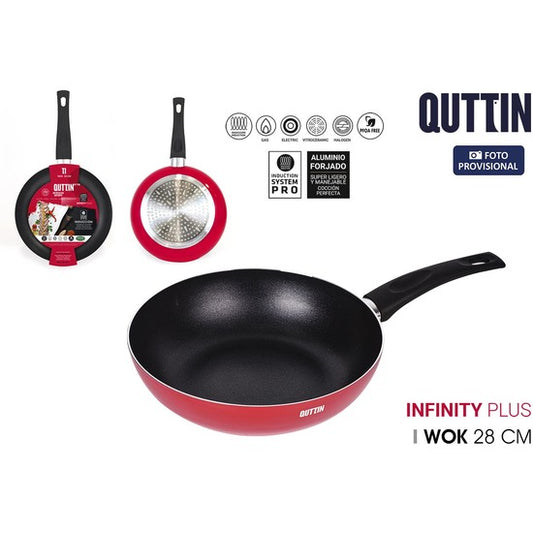 WOK PAN 28CM RED SOFT.T INFI.PL QUTTIN