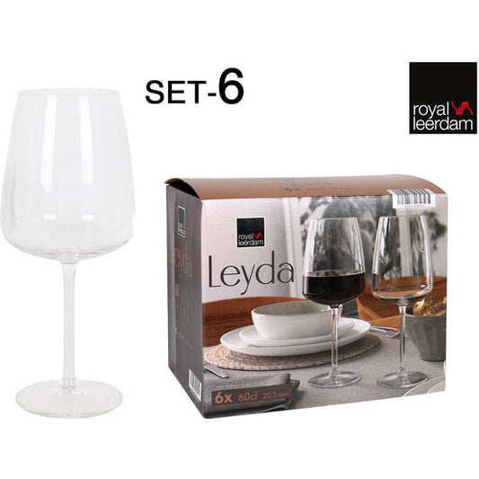 SET OF 6 WINE GLASSES 60CL LEYDA