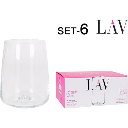 SET 6 VASOS 590CC TERRA