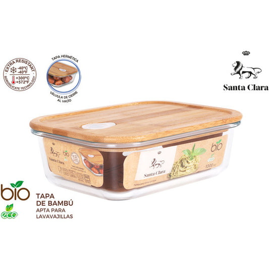 BOROS LUNCH BOX BAMBOO LID 20x15CM SANTA CLARA