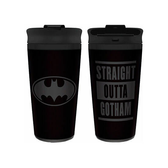 STRAIGHT OUTTA GOTHAM BATMAN DC COMICS TRAVEL MUG