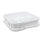 DISH DRAINER WITH TRAY 37X34.5X8CM WHITE EVAN