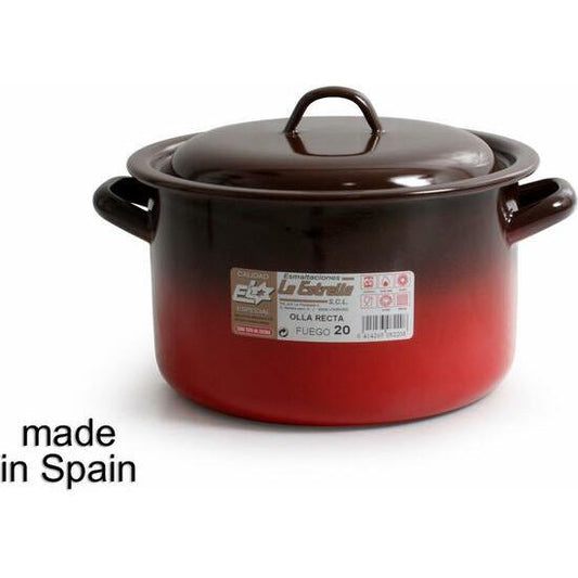 STRAIGHT POT WITH LID 20CM - 3.5L FIRE