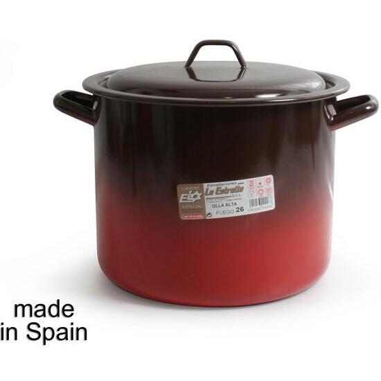 TALL POT WITH LID 26CM - 11L FIRE