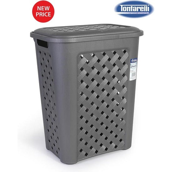 ARIANNA GRAPHITE 30L LAUNDRY BASKET