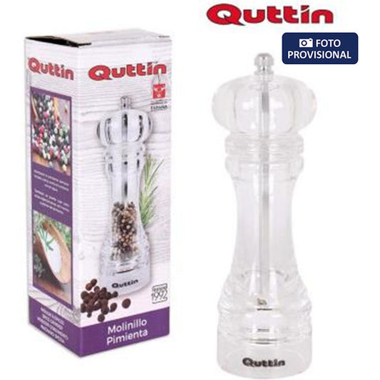 ACRYLIC PEPPER GRINDER 18.5CM QUTTIN