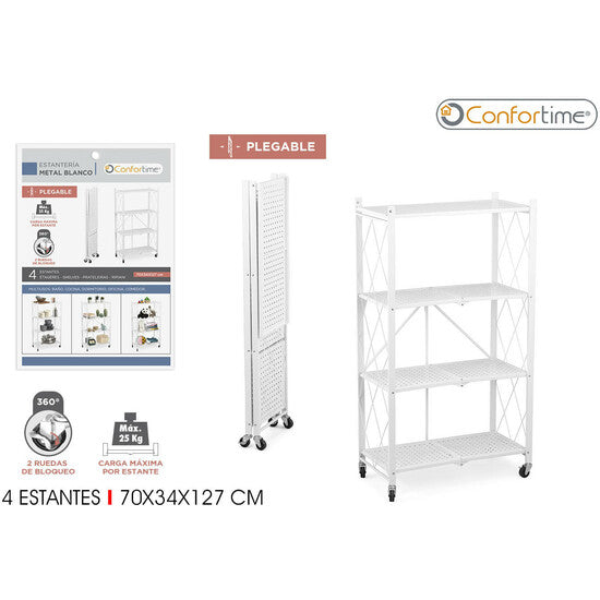 4-LEVEL FOLDING SHELF 71X34X127C CONFORTIME