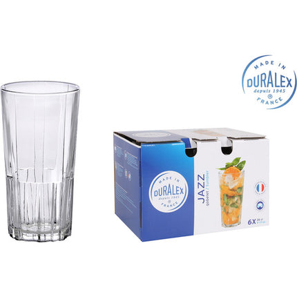 SET 6 VASOS TRANSPARENTE 26CL ALTO JAZZ