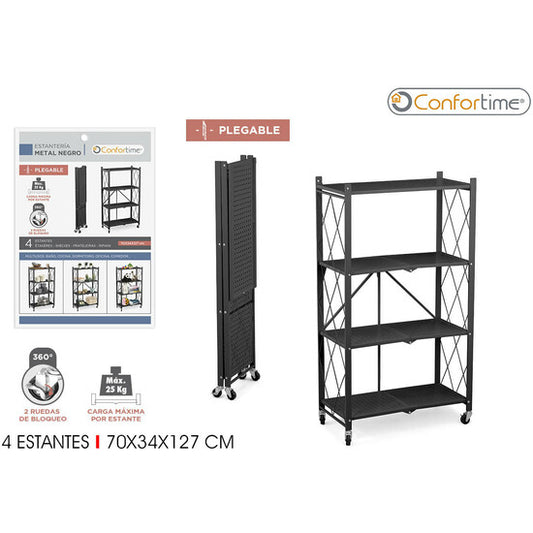 4-LEVEL FOLDING SHELF 71X34X127CM CONFORTIME