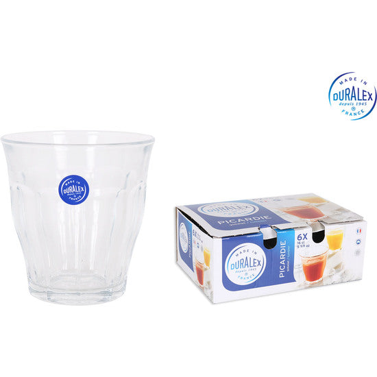 SET 6 VASOS TRANSPARENTE 16CL PICARDIE