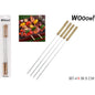 SET 4 PINCHOS METAL M/MADERA 38.5CM WOOOW