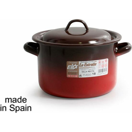 STRAIGHT POT WITH LID 18CM - 2.85L FIRE