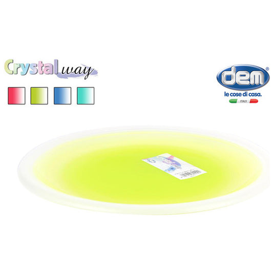 CRISTALWAY 25CM FLAT PLATE - ASSORTED COLORS