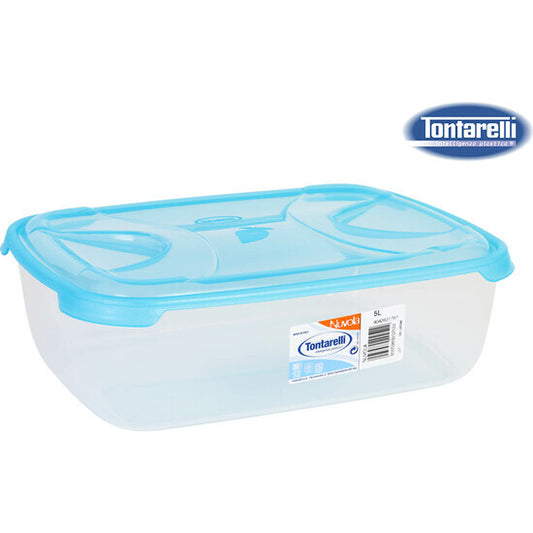 RECTANGULAR LUNCH BOX 5L NUVOLA BLUE/CLEAR