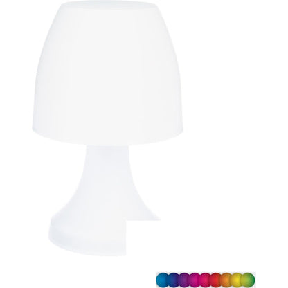 LÁMPARA INÁLAMBRICA DE SOBREMESA LED BLANCA CON CAMBIO DE COLOR RGB H.27CM