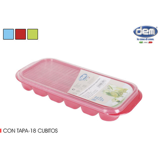 18 CUBES ICE TRAY WITH LID