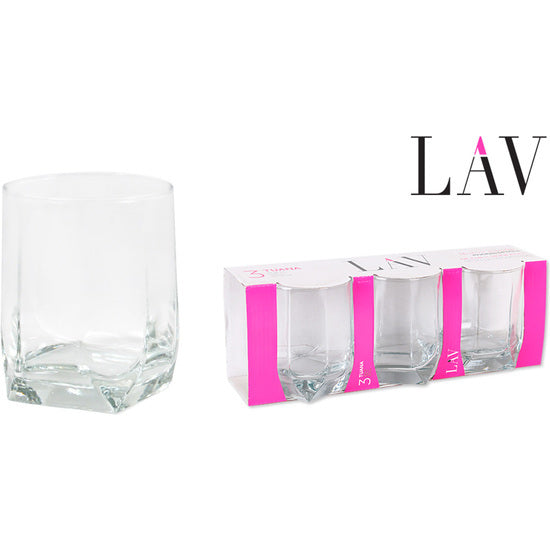 SET 3 VASOS AGUA 320CC TUANA