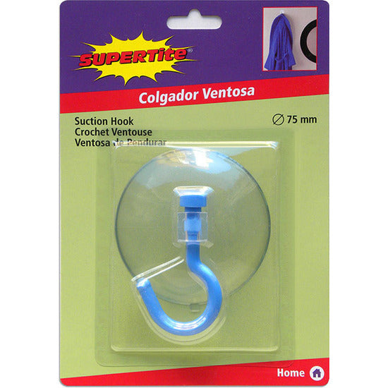 PVC SUCTION CUP HANGER 75MM - ASSORTED COLORS