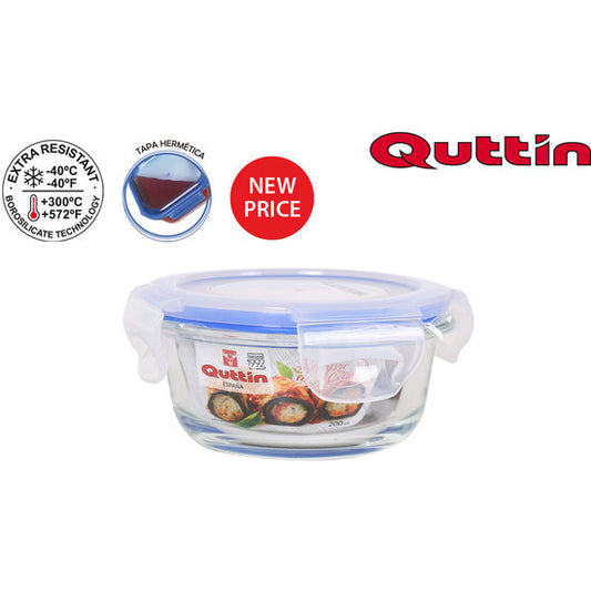 ROUND LUNCH BOX WITH HERMETIC LID WITHOUT VALVE 11.5CM QUTTIN